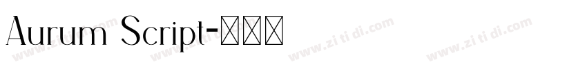 Aurum Script字体转换